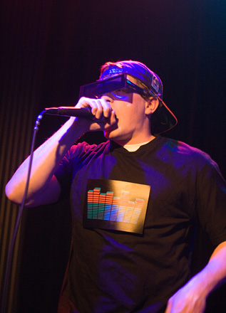 ...and a portable light show via Rudy's t-shirt.