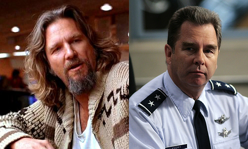 Jeff Bridges, left, played the Dude in The Big Lebowski. His brother, Beau, has won three Emmys, but never met Jackie Treehorn.