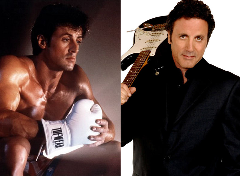 Sylvester Stallone won an Academy Award for writing the screenplay for Rocky. His brother, Frank, plays guitar.