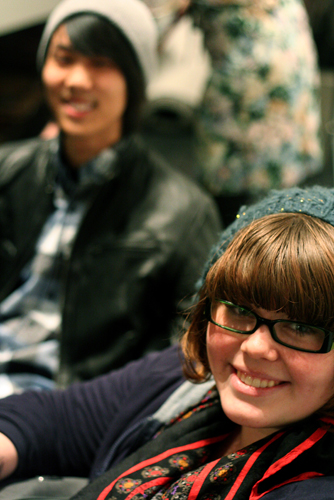 All grins, of course.