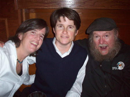 Politicians Like the Market and Mass Transit: City Councilwoman Sally Clark, with partner Liz Ford and dining companion Joe Martin. Clark voted for parks, too but wasn't sure she should say so. Larry Phillips was spotted later brushing past the bar.