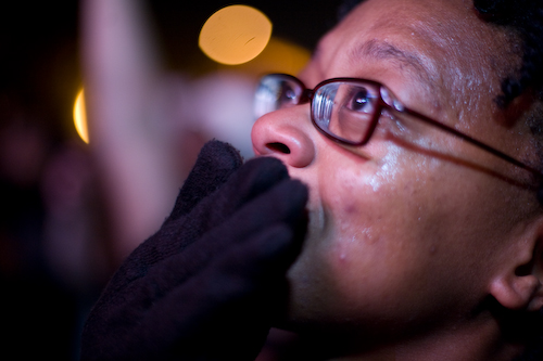 Reactions from elation to tears greeted the news of Obama's win.