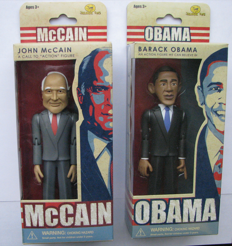 Act out the debates, or more nefarious scenes, with these action figures by Jailbreak Toys. These are available at the University Bookstore, for $13.95 each. Photograph courtesy of the University Bookstore.