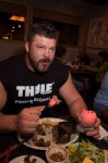Seattle Weekly Managing Editor Mike Seely, and two of the strongest men in the world, Magnus Samuelsson and Jesse Marunde, attempted to eat a 72-oz steak and all the trimmings at the Wedgwood Broiler.