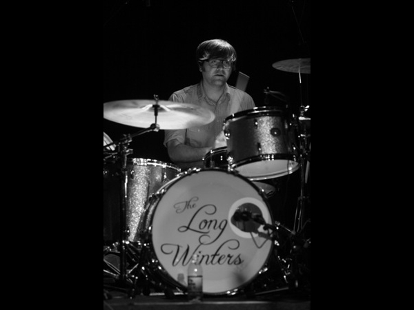 Ben Gibbard, of Death Cab For Cutie, stopped by and played a song on drums.