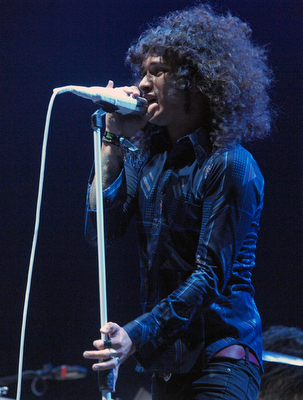 This band is The Mars Volta.  They played on the AMD stage at 8:15 (one of two headliners closing the night).