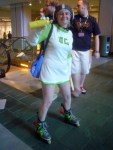 5. Spray paint to the face? This Jet Set Radio cosplayer had to take the elevator around the expo, since she couldnaE™t make it up the escalators in her rollerblades.