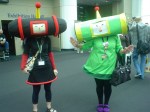 4. These Katamari girls look wiped before putting on their heads. In costume though, theyaE™re just perky.