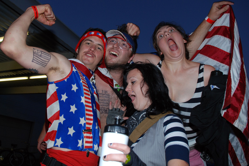 All-American fun at the afterparty.