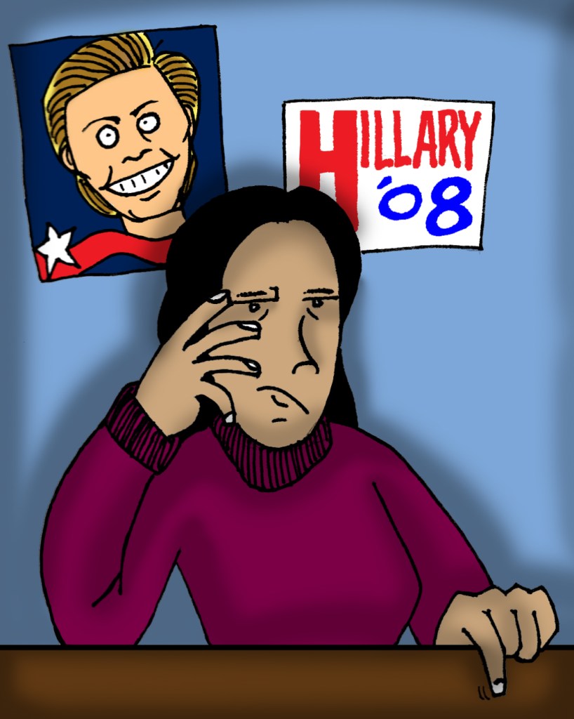 From PennsylvaniaaE¦ The Embittered Hillary Clinton Supporter: Pennsylvania is, according to James Carville, Pittsburgh and Philadelphia with Alabama in between. Except this Alabama has towns with names like Intercourse and Blue Ball. Whether or not the Embittered Hillary Clinton Supporters can get over their electoral blue balls in the wake of their boilermaker-swilling candidateaE™s loss will determine the outcome. Advantage: Obama