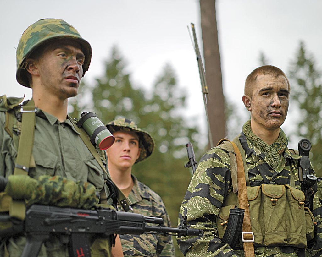 They precisely replicate real models, whether current, like the A4 submachine gun used now in Iraq; a historical gun, like the M16 of Vietnam days; or the ever-popular AK-47. So while traditional BB guns were the exclusive domain of kids, grown men take up Airsoft as well, and it's gaining ground on paintball as the way would-be, and even real, soldiers like to shoot at each other.