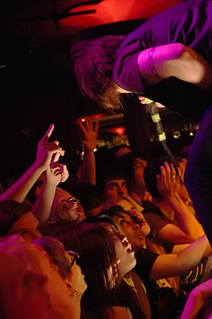 Moneta lead singer Jeremiah got up close and personal with his fans on multiple occasions throughout the set.