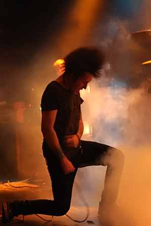 Jeremiah went out with a bang near the drums.