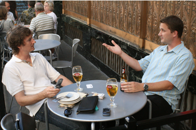 Here's a look at people in downtown Seattle on the evening of