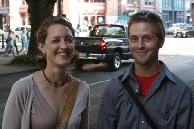 Here's a look at people in downtown Seattle on the evening of