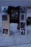 Photos of Sen. Obama, Malcolm X, and Dr. Martin Luther King for sale outside WaMu.