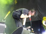 Randy Blythe, head banging and throat splitting, all for his audience.