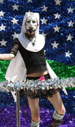 The parade stretched for nearly three blocks along Fourth Avenue.