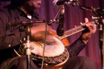 Norris Astor plays banjo with for the Ebony Hillbillies from NYC.