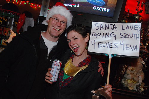 Lotsa booze, plenty of Santas, and their assault on the city, Saturday,