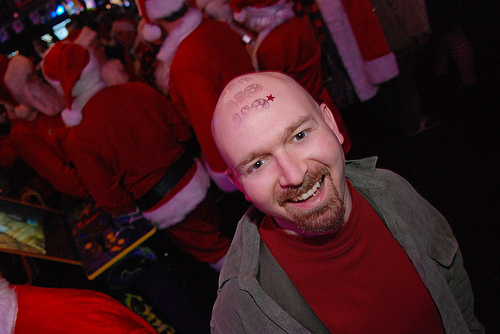 Lotsa booze, plenty of Santas, and their assault on the city, Saturday,