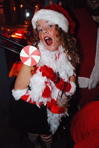 Lotsa booze, plenty of Santas, and their assault on the city, Saturday,