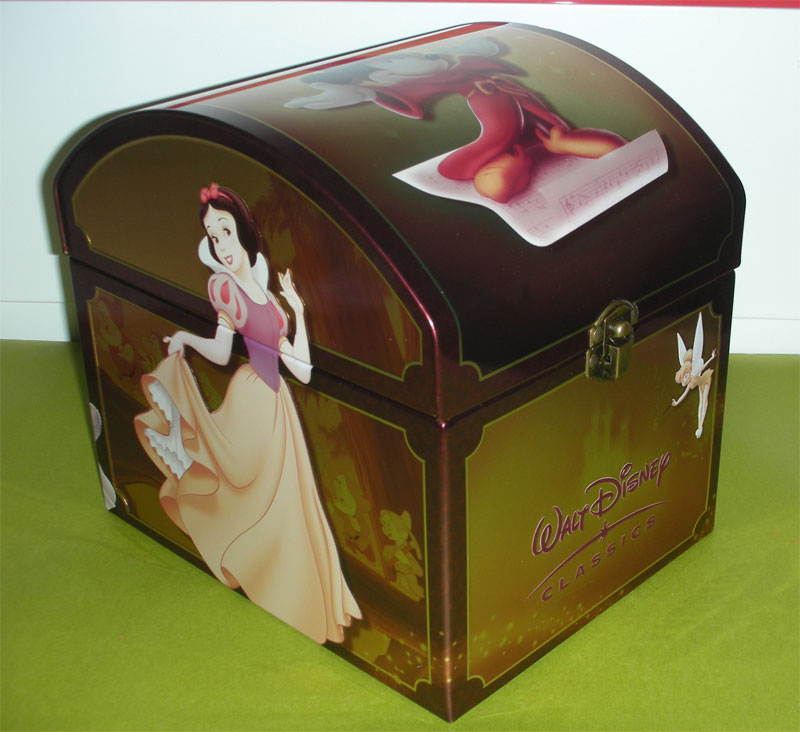 15. Disney: 100 Years of MagicThis shiny metal box sure is pretty, but probably lasts about fifteen seconds under the hands of juiced up tykes trying to get their hands on all 110 discs of Disney goodness (if you can call Lilo and Stitch 2 good) stored inside.