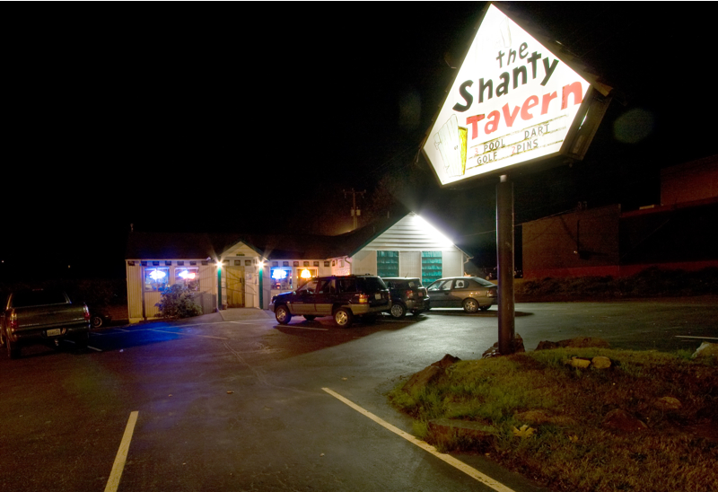 The Shanty: One of the weird things about places like the Shanty is their countercultural fondness for network TV. This might explain why, on a recent Wednesday evening, the tavernaE™s lone set was devoted to That 70aE™s Show reruns.