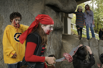 Here is a look at Seattleites at the Zombie walk in Fremont