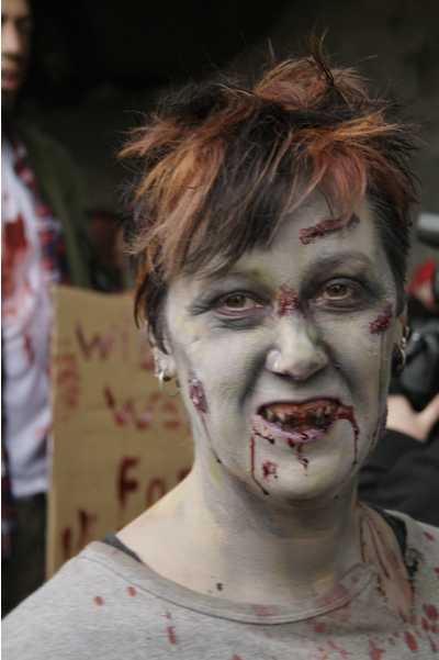 Here is a look at Seattleites at the Zombie walk in Fremont