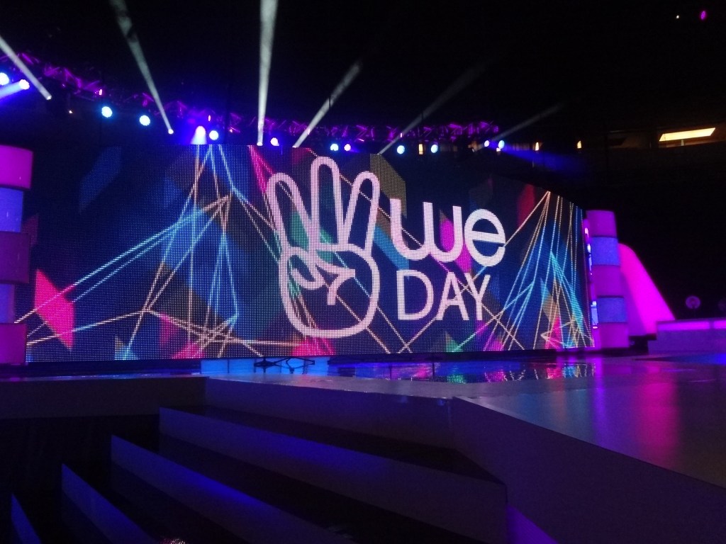 The We Day stage.