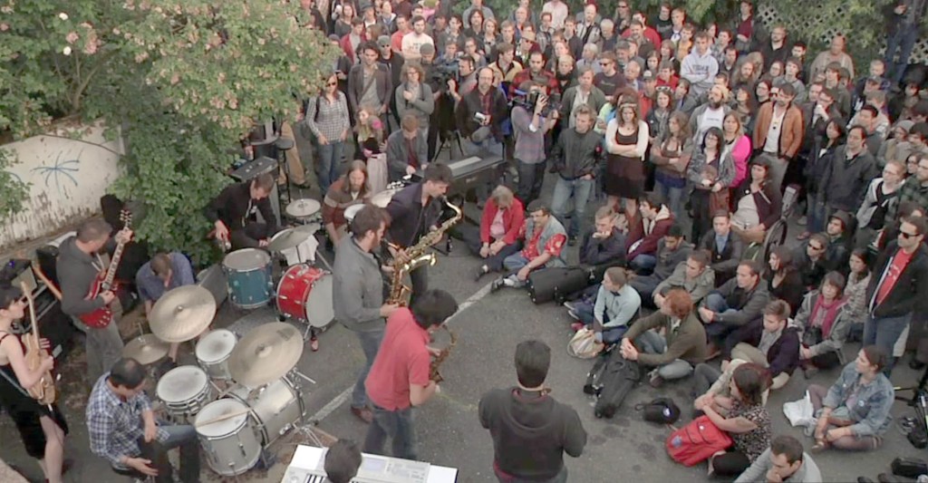 The Racer Sessions crew performing Constellation, a piece inspired by the shooting.