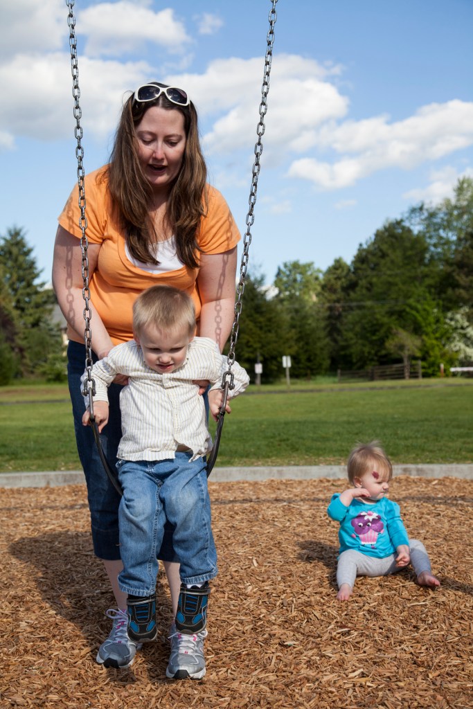 Christina’s parents on their wedding day, and of her with her mother and her father.