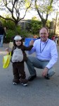 Rob trick-or-treating with Hayden.