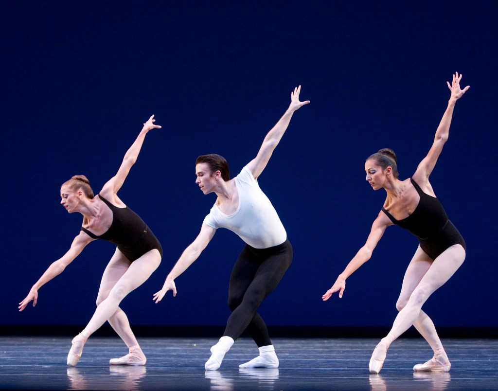 Lesley Rausch, Griffiths, and Chapman in Balanchine’s Agon.