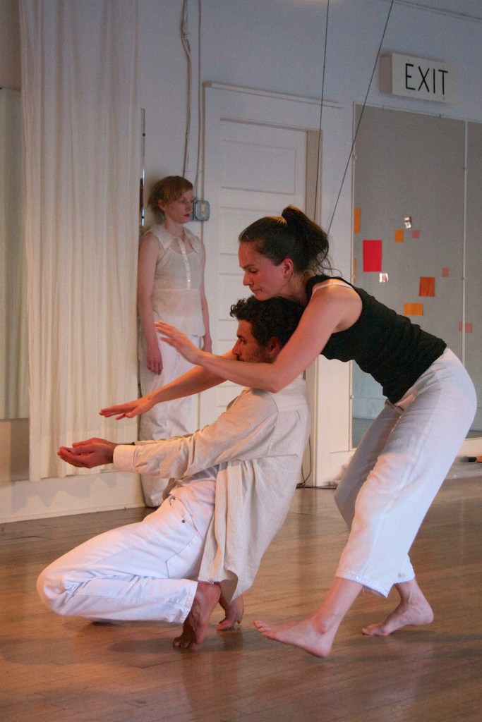 Shannon Stewart (at rear) performs with Swartzman and Kinoshita.Meg Stalcup