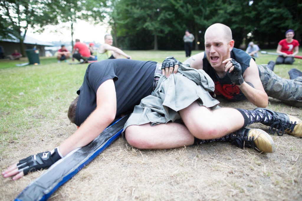 A nerf war broke out in Gas Works Park Saturday. Our war
