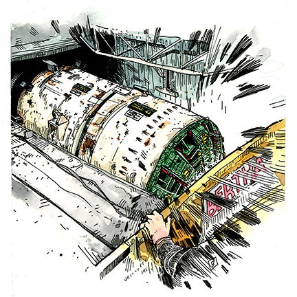 News broke yesterday that Bertha, the deep-bore tunnel drill, was stuck 60