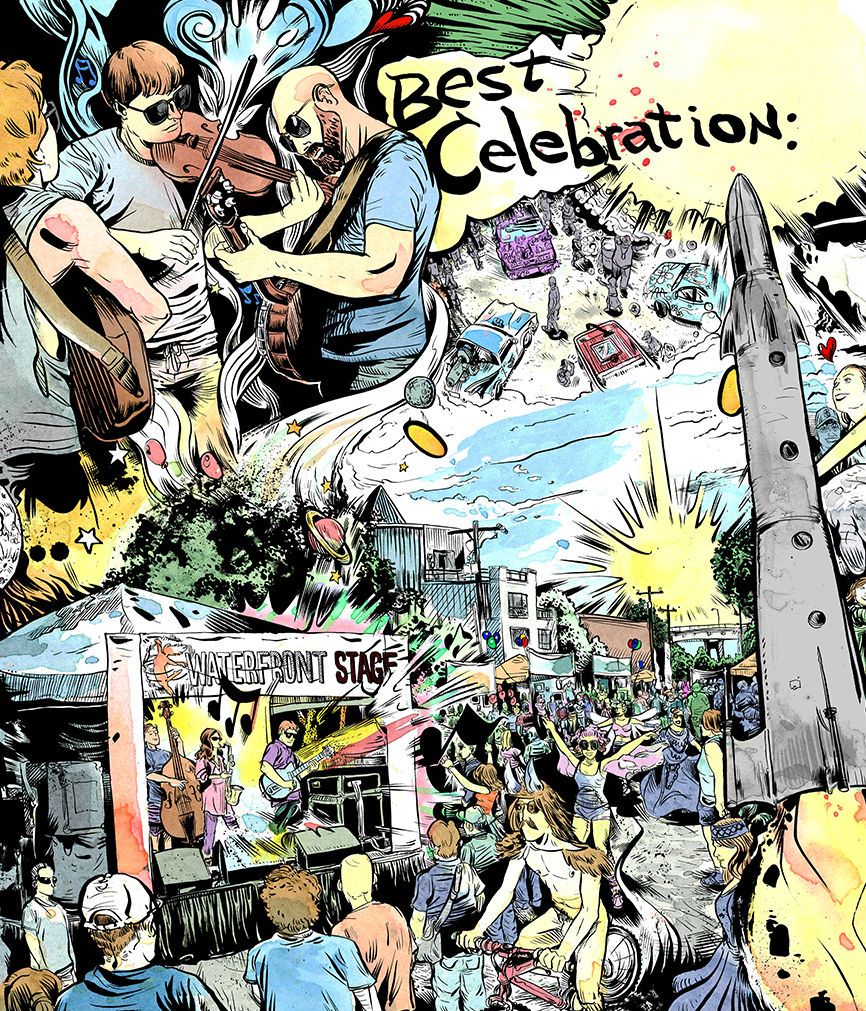 Local artist Joshua Boulet created amazing sketches of Seattle’s most vibrant scenes