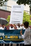 At an Aug. 2 protest, cab drivers issue the city a “Citation for Inaction.”