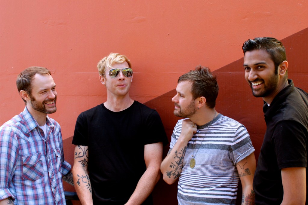 Rocky Votolato, left, with Andrew Hartley, brother Cody and Rudy Gajadhar.