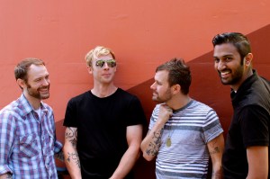 Rocky Votolato, left, with Andrew Hartley, brother Cody and Rudy Gajadhar.