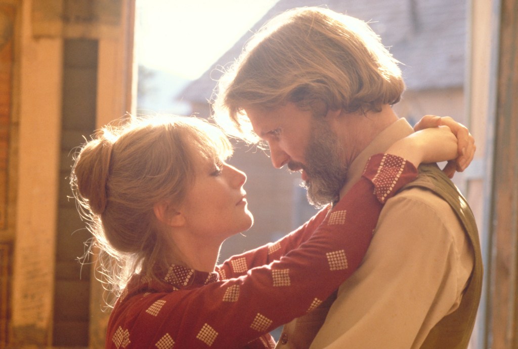 Romance on the range: Huppert and Kristofferson.