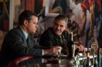 Matt Damon (left) and George Clooney in Columbia Pictures' THE MONUMENTS MEN.