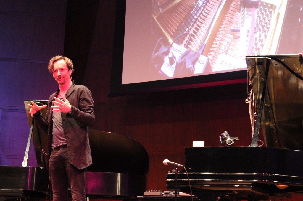 (Above: An example of Hauschka doing his plinkery piano thing) That pile