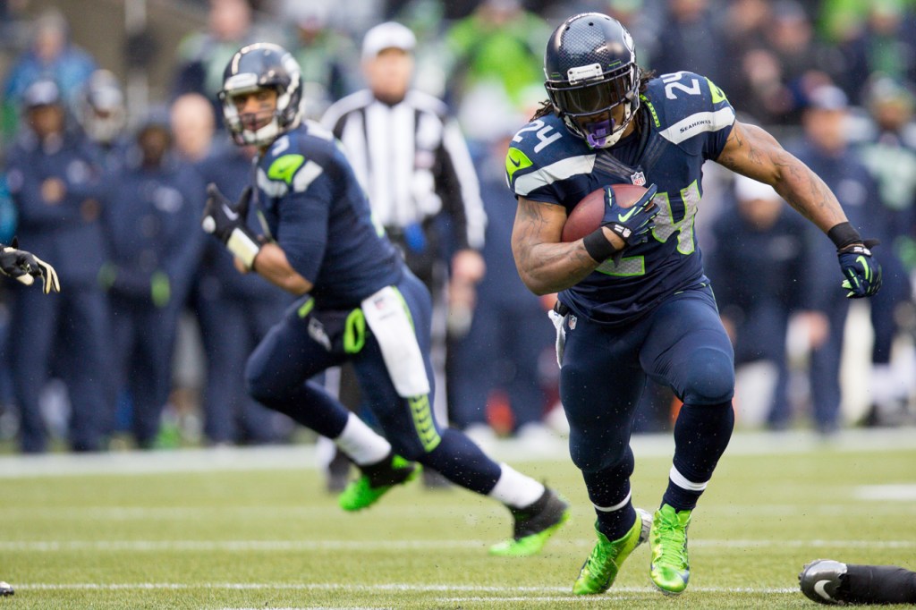 Because Hawks running back Marshawn Lynch had no trouble whatsoever.