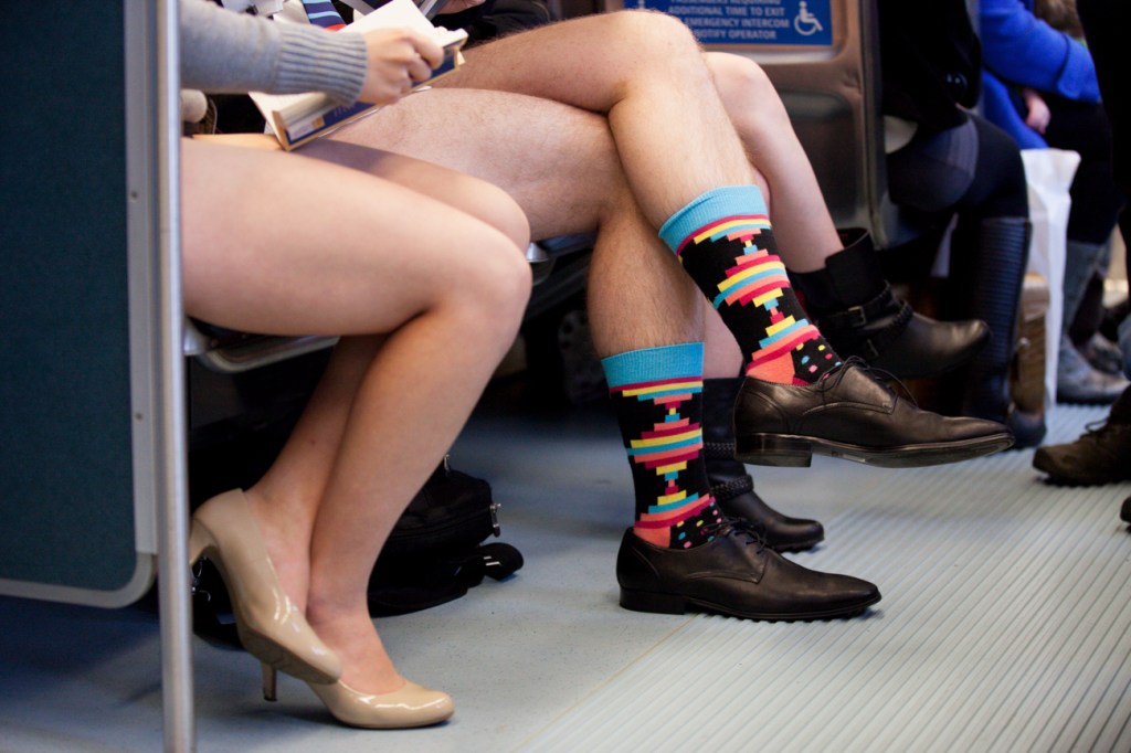 Pants were missing as several dozen Seattleites decided to ditch their trousers in favor of a more natural transit experience.