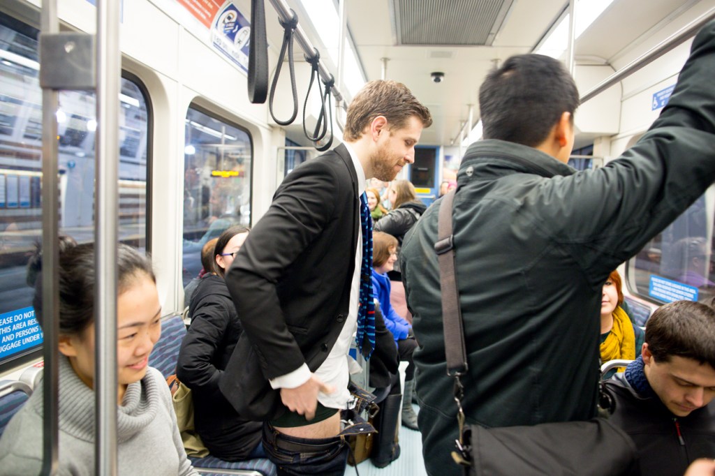 Afterall, it is hard to ignore someone dropping their pants in the middle of the ride.