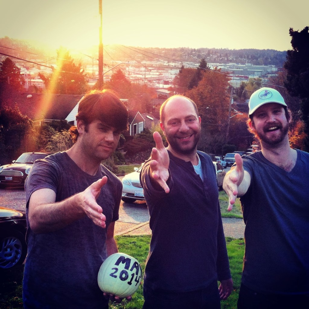 Our columnist, right, and his courteous friends.