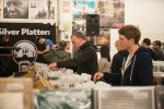 Several fans gathered for the Goodbye Heart set but live music didn't stop other patrons from combing through the aisles as they listened.